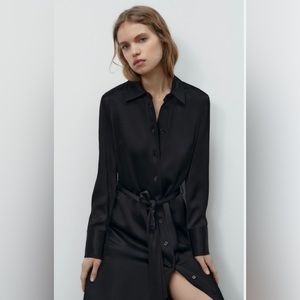 ZARA satin effect dress